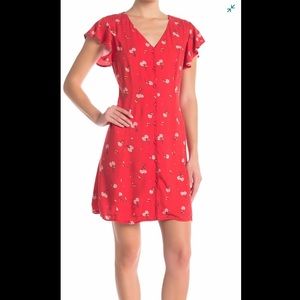 Ruffle Sleeved Button Down Dress